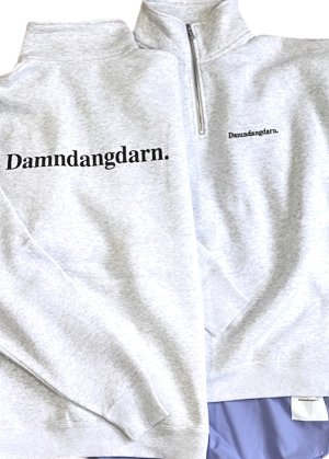 画像1: [送料無料] Ddd. Damndangdarn. Relaxed 1/4 Zip Crew (Ash) [11,000+税] 