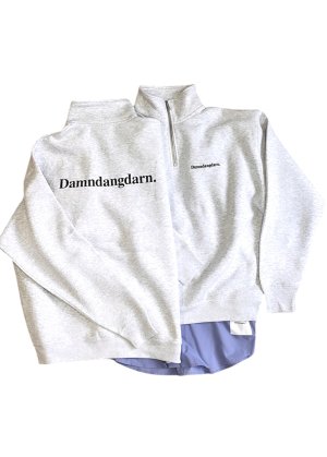 画像2: Ddd. Damndangdarn. Relaxed 1/4 Zip Crew (Ash) [10,000+税] 