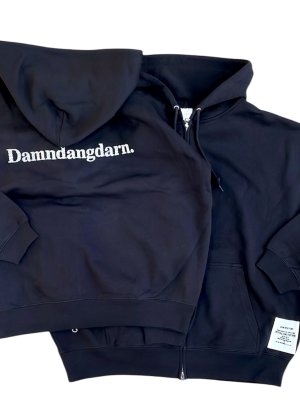 画像1: Ddd. Damndangdarn. Boxy F/Z Hoodie (Black) [10,000+税] 
