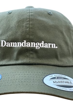 画像1: Ddd. Damndangdarn. Embroidery Dad Cap (Military Green) [6,900+税] 