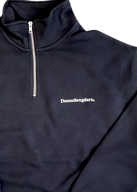 画像5: Ddd. Damndangdarn. Relaxed 1/4 Zip Crew (Black) [10,000+税] 